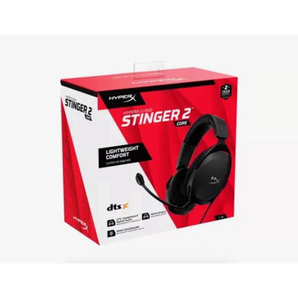 HyperX Cloud Stinger 2 Core Wired- Gaming Headset For PC•Noise Cancelling•Black